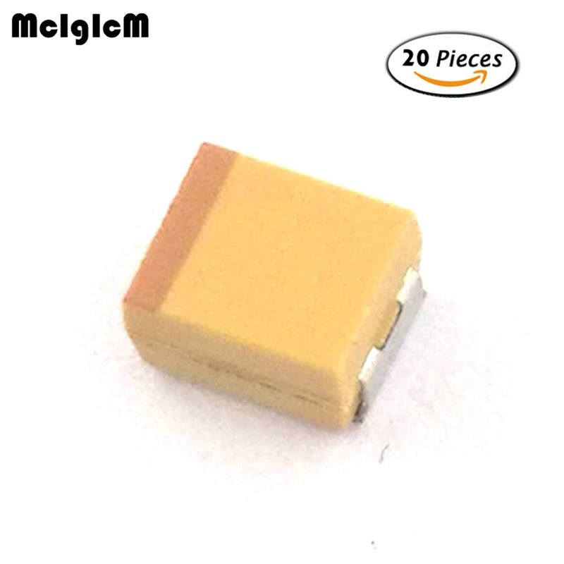 MCIGICM 20pcs B 3528 68uF 10V SMD 탄탈륨 커패시터